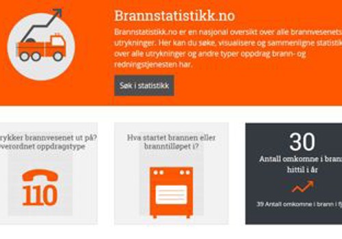 Norges brannstatistikk er blitt tilgjengelig for alle